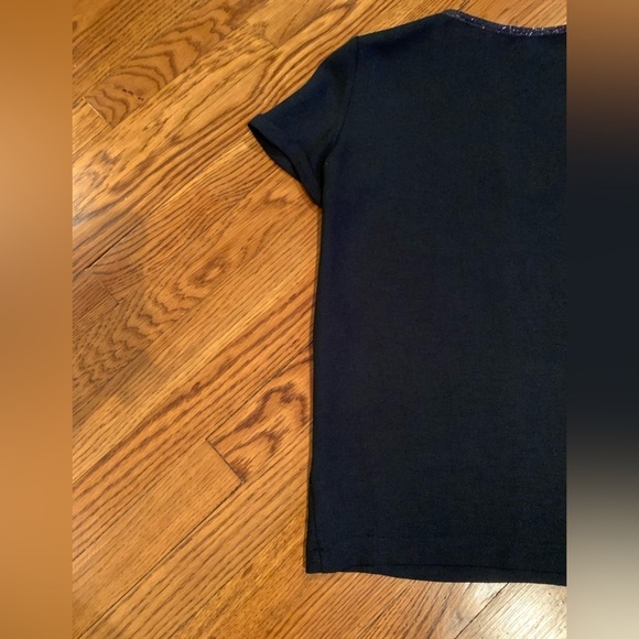 Maje Black V-neck Short Sleeve Tee Size 1/Small - Picture 8 of 8